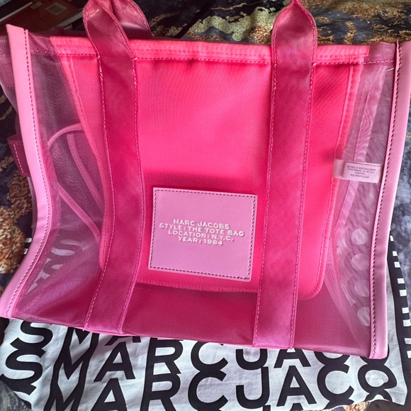 The Tote Bag- Mesh Pink - Picture 3 of 3